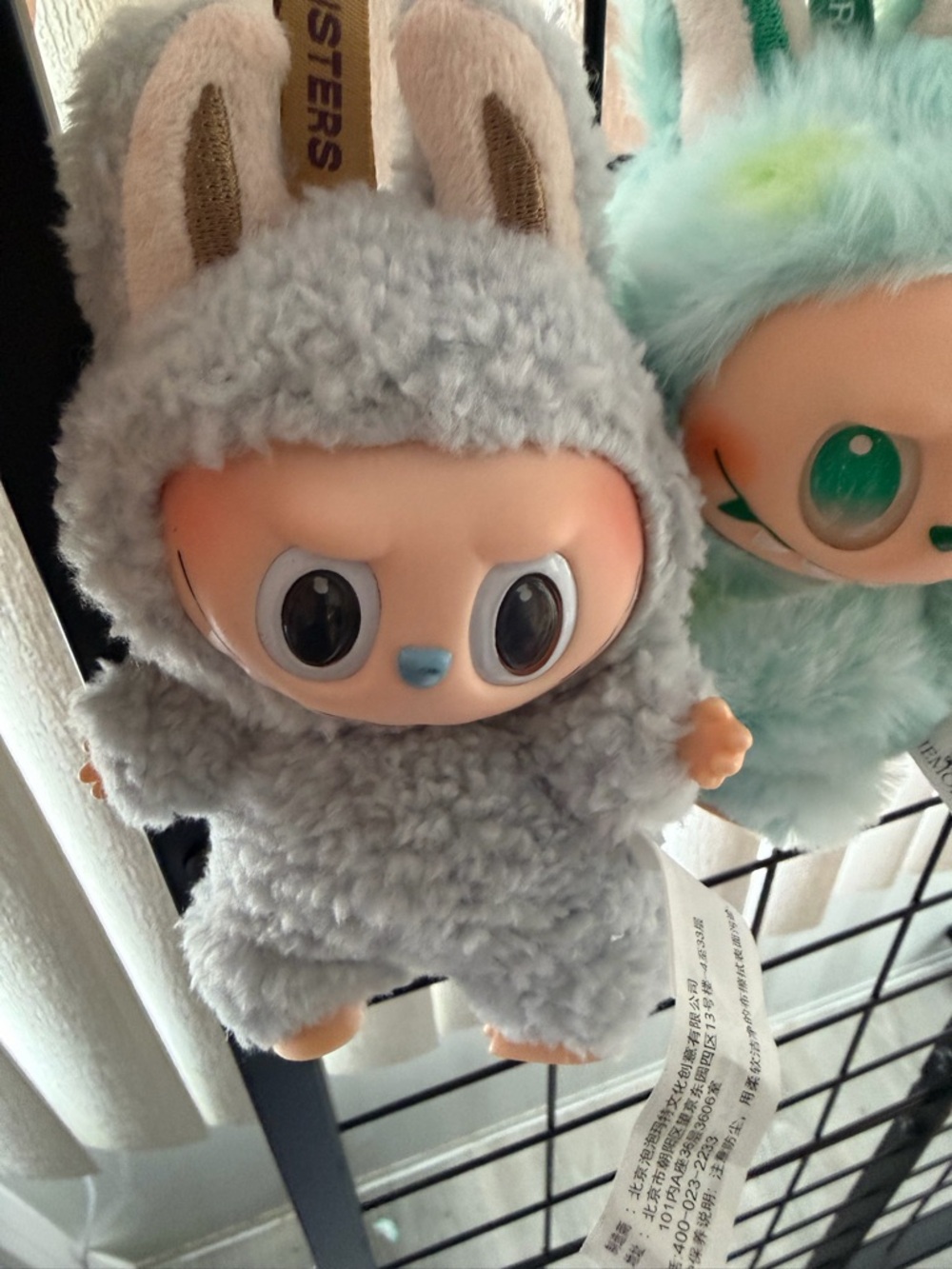 Plush Bunny Hooded Doll - Light Gray Cute Collectible